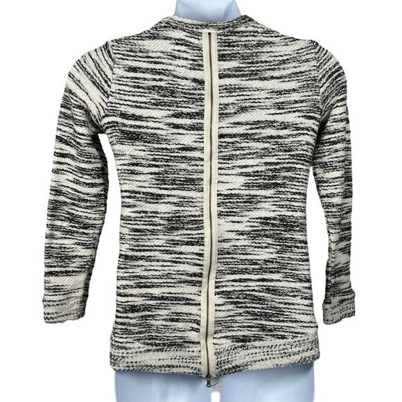 Anthropologie Lou & Grey Zipper Back Marbled Space Dye Sweater size XXS - Picture 5 of 16